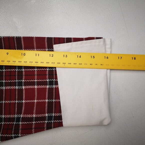 Cleo Petites Ladies Size XL Red Black & White Plaid Tunic Length Fooler Top - Picture 9 of 10